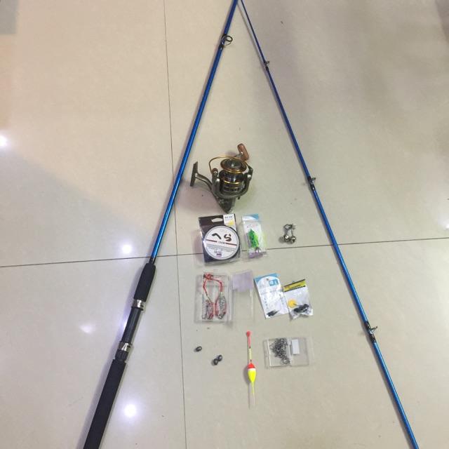 Bộ cần 2 khúc shimano 2,7 m máy lc 7000