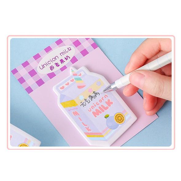 SN11 Giấy ghi chú sticky note mứt dâu cá hộp 6 màu 30 trang