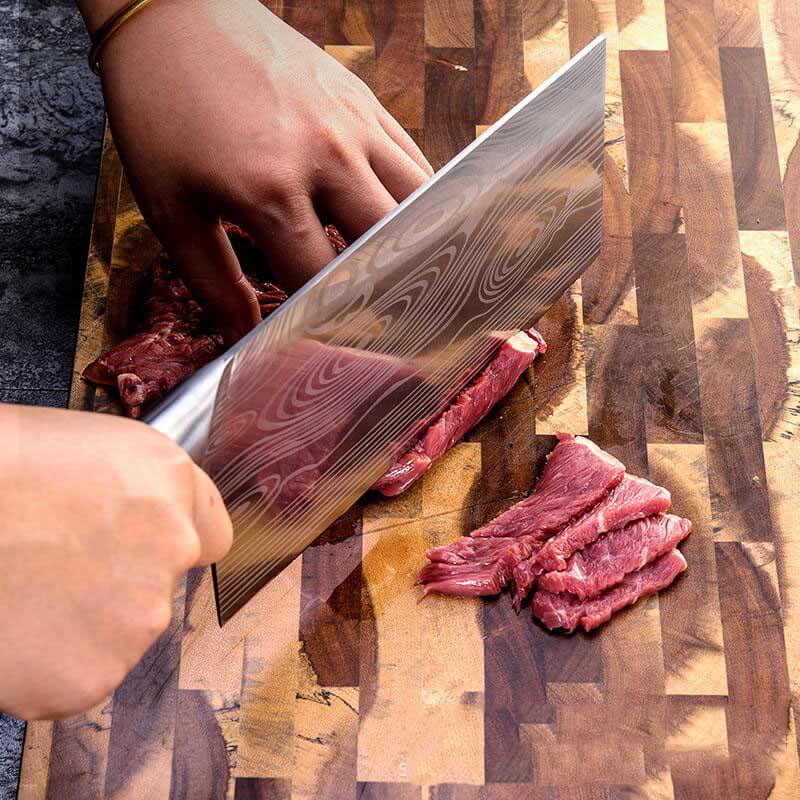 DAO BẾP NHẬT USUBA THÉP DAMASCUS MÃ FFDT117