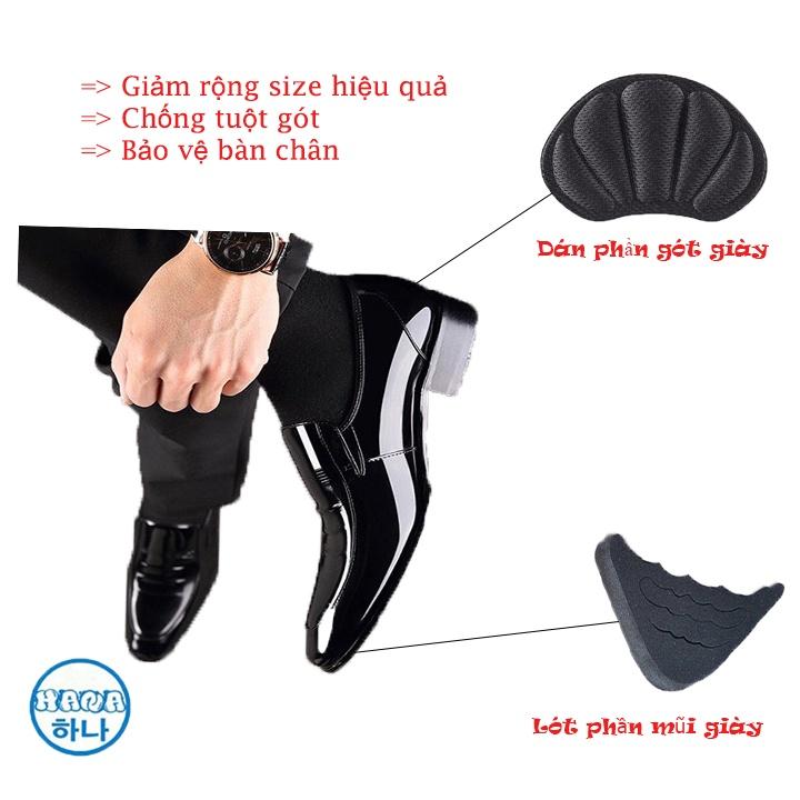 Combo lót giày nam giảm size 2 chi tiết hiệu quả chống rộng chống đau chân phù hợp nhiều kiểu giày