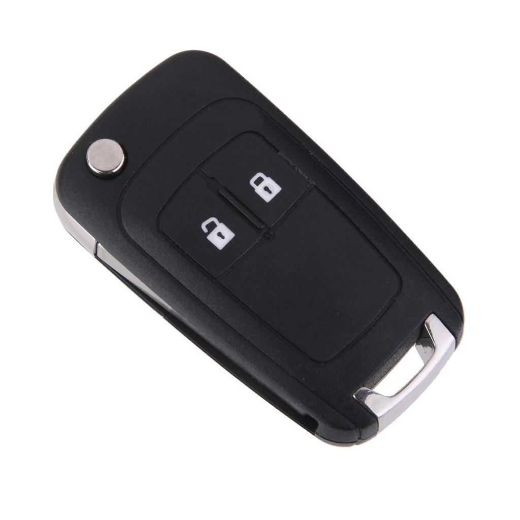 2 Button Key Fob Case Shell + Uncut for Vauxhall Insignia
