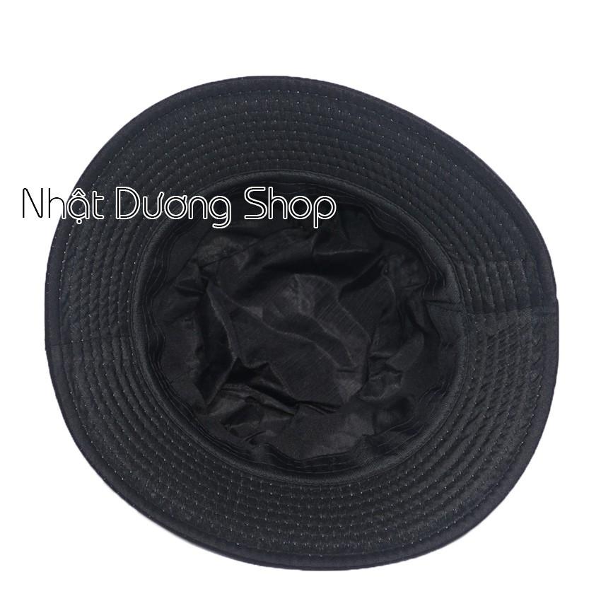 Nón bucket tai bèo thêu con gà trống - Đen chất liệu vải Cotton thoáng mát và nổi bật với họa tiết của nón