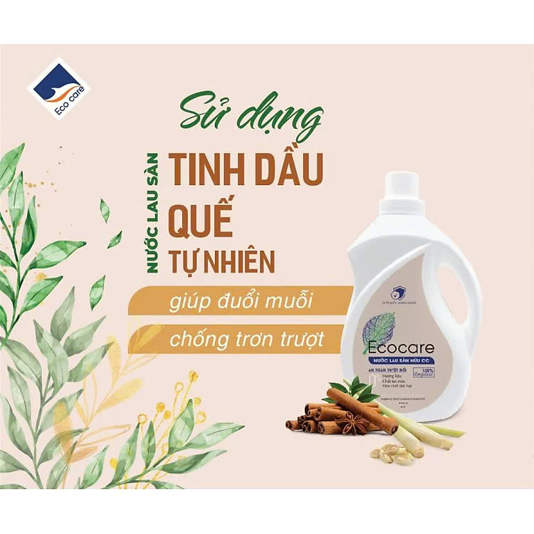 Nước Lau Sàn Hữu Cơ Bồ Hòn Ecocare Chai 4000ml