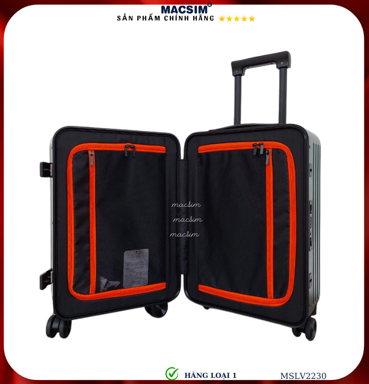 Vali cao cấp Macsim SMLV2230 cỡ 20 inch màu xanh đậm ( dark green)- Hàng loại 1