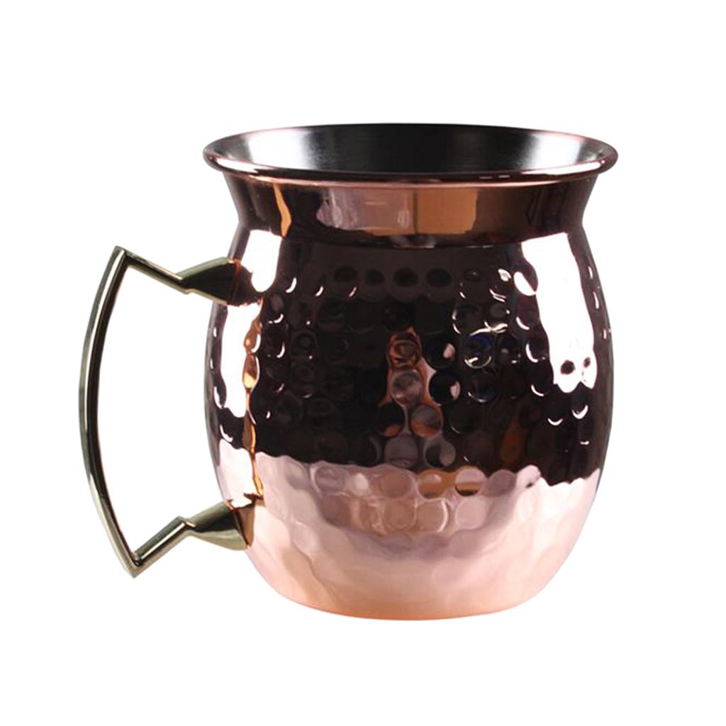 Moscow Mule Mug Cocktail Barrel Tankard Cup Kitchen Barware Cup Rose Gold