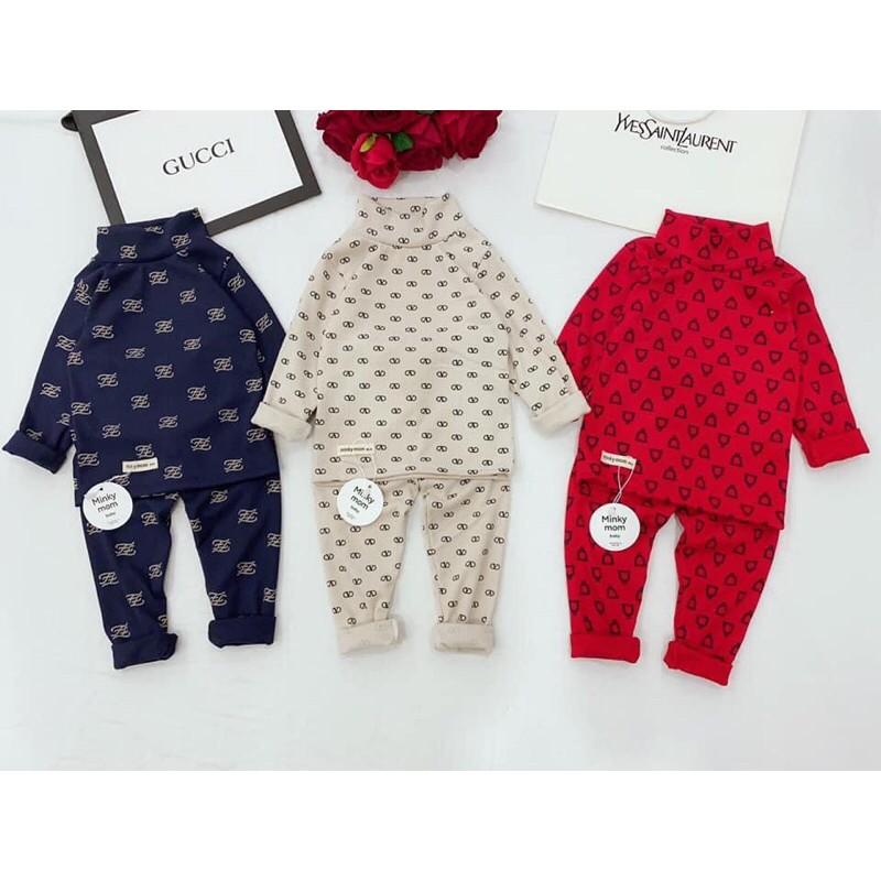 Bộ cotton len tăm Minky mom