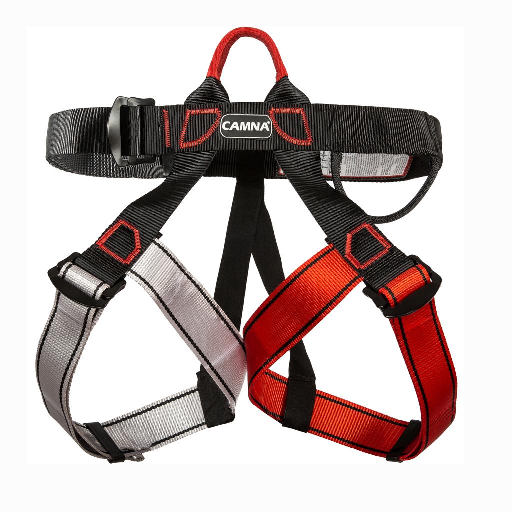 2xClimbing Harness Safety Belt Tree Climbing Rappelling Equip Black Red Gray