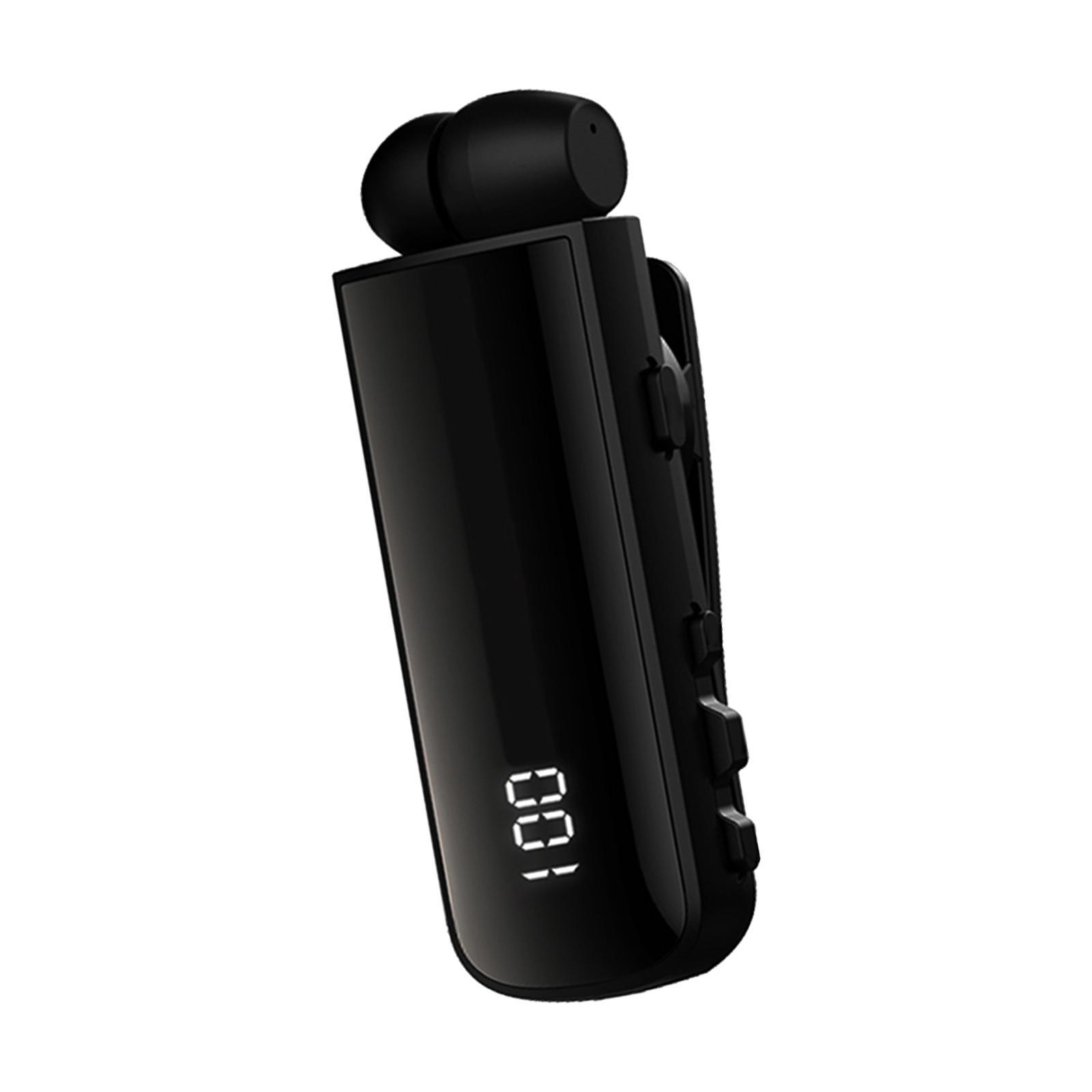 Retractable Clip Headphones Single Earbud for Business Men Office Smartphone