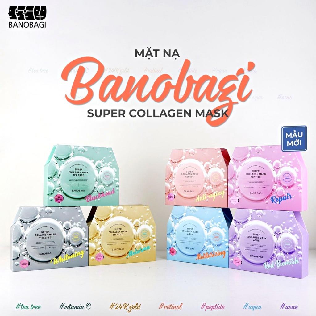Combo 5 Mặt Nạ Giấy Banobagi Super Collagen Mask Aqua 30ml/Miếng