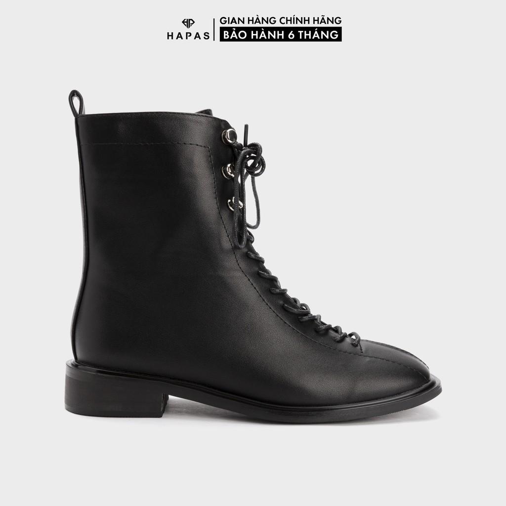 Giày Bốt Nữ Boot Da Dây Cúc 3Phân HAPAS - BOT357