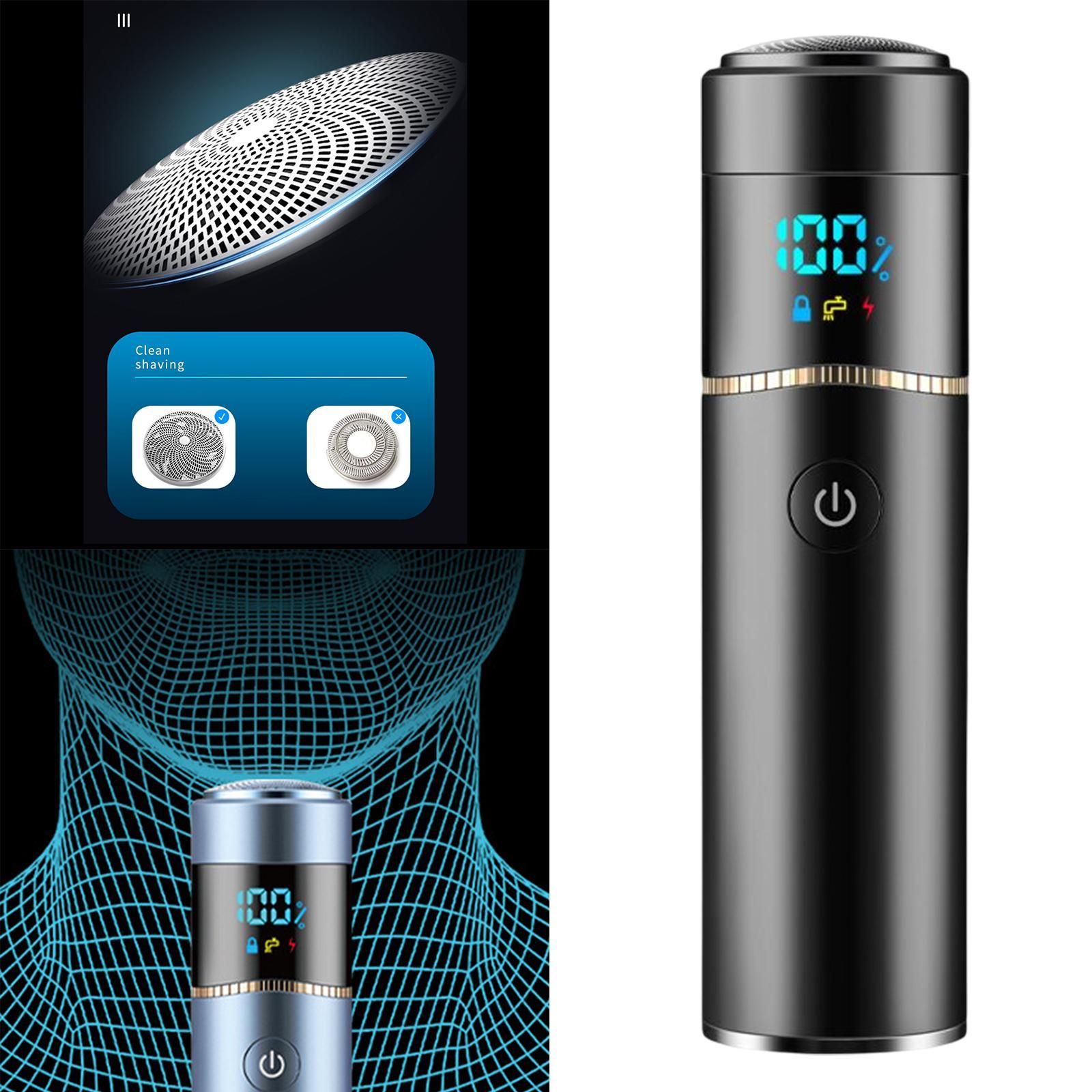 Mini Electric Shaver Waterproof for Men USB Charging LED Display