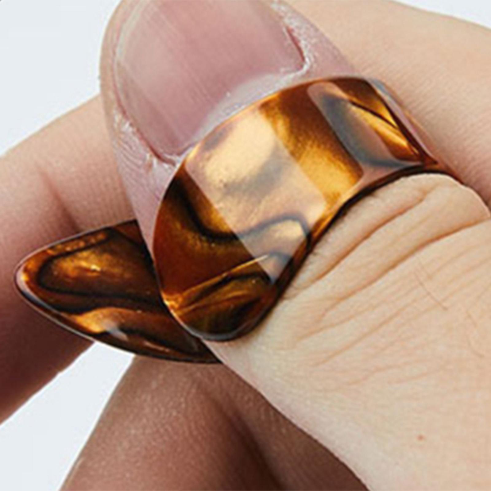 10 Pcs Guitar Thumb Finger Picks, Thumb Finger Picks, Guitar Fingertips Protector Plectrum Picks for Acoustic Guitar Banjo Bass Ukulele