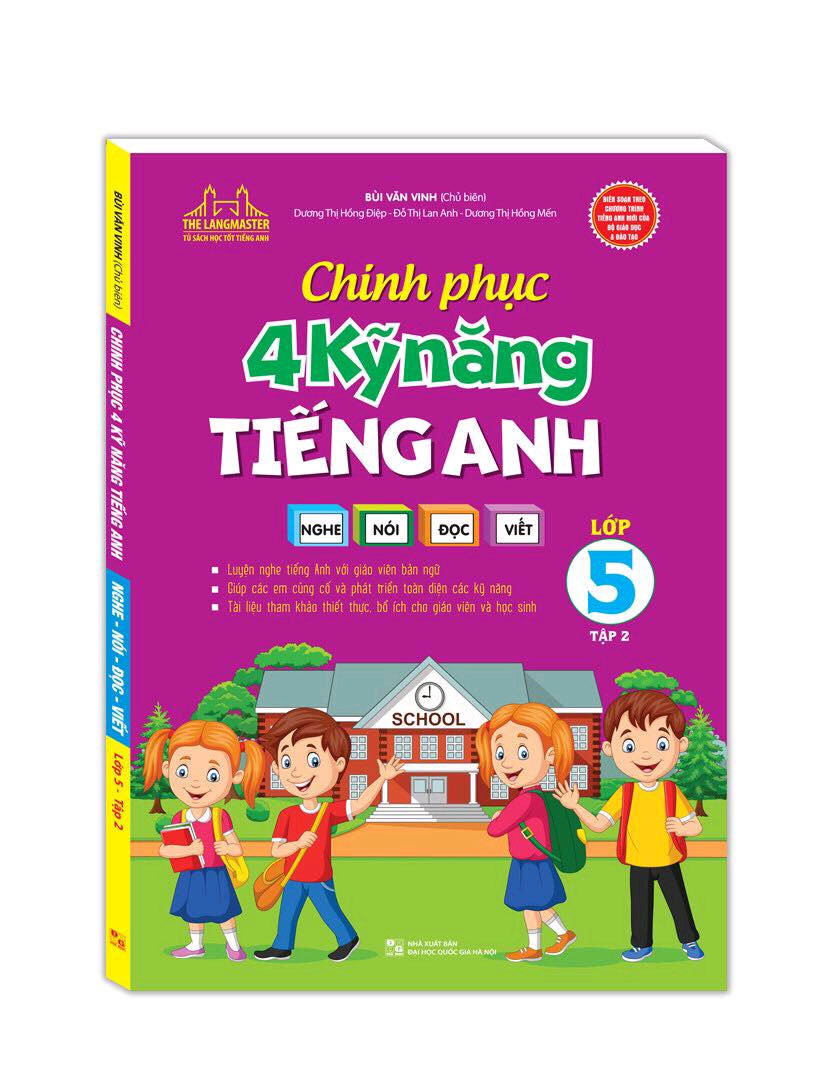 Combo 2 cuốn Chinh phục 4 kỹ năng tiếng anh Nghe - nói - đọc - viết lớp 5