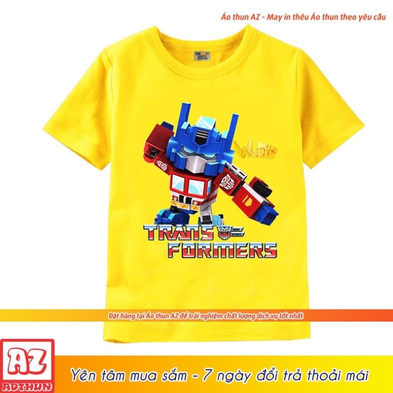 Áo thun trẻ em in hình Mini World Transformer Optimus Prime M2628
