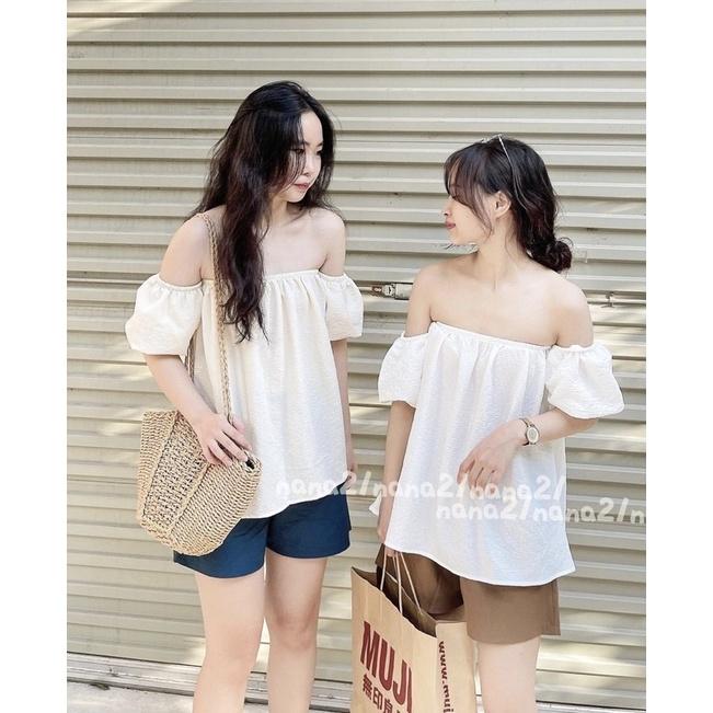 Áo trễ vai tay bồng - áo trệt vai
