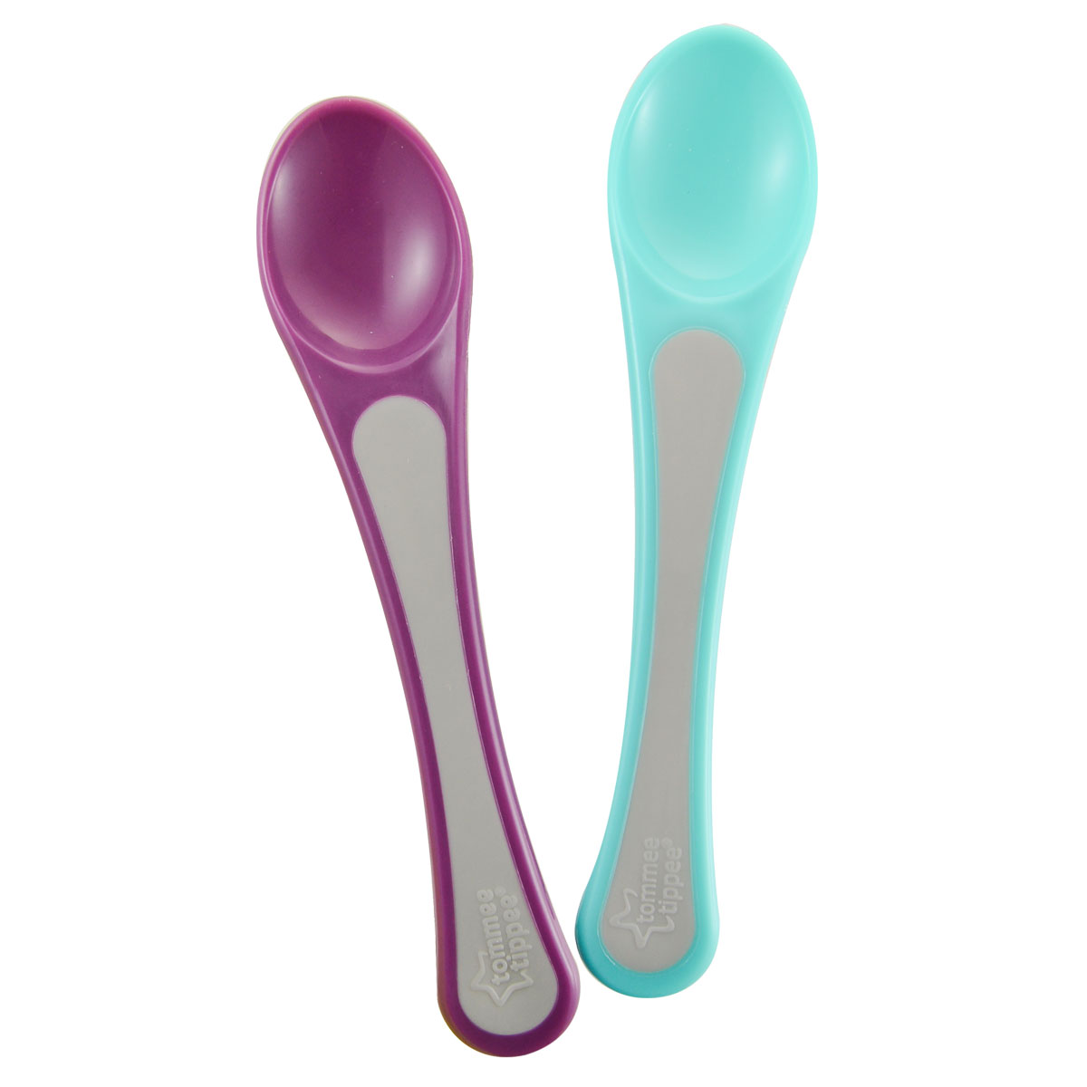 Thìa ăn dặm cho bé Tommee Tippee từ 7 tháng (set 2 thìa) - Feeding Spoon - Màu Tím/ Xanh dương