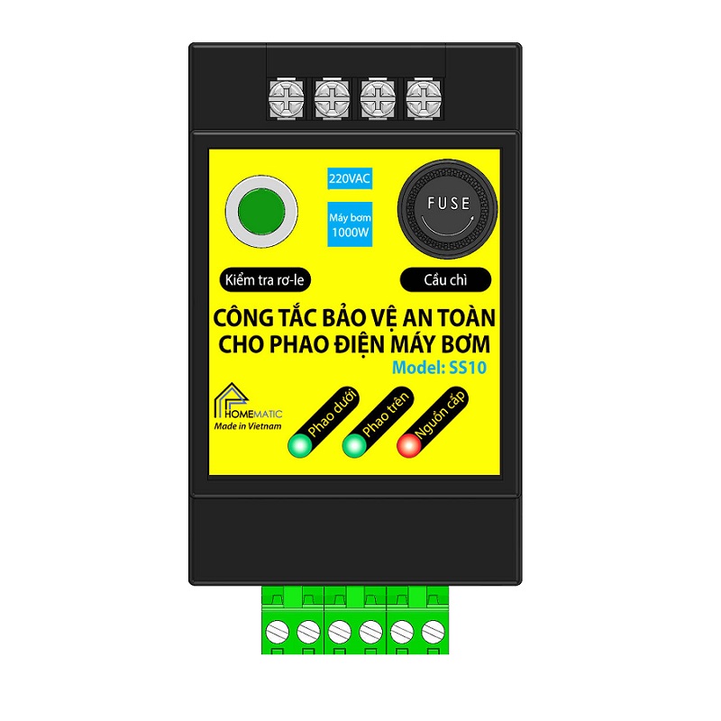 Công tắc bảo vệ an toàn cho phao điện máy bơm SS10