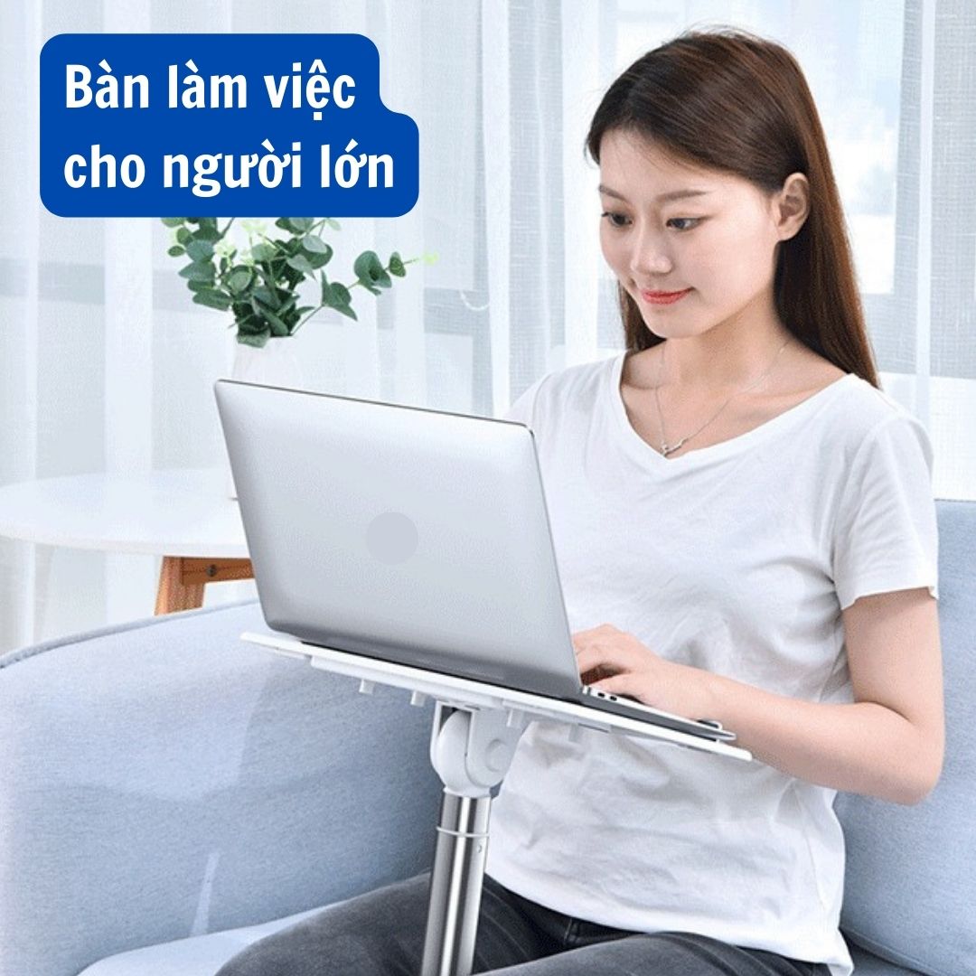 Giá Đỡ Laptop, Giá Đỡ Sách Gấp Gọn 3 trong 1 bằng nhôm - Kệ máy tính, kệ đọc sách xoay 60 độ