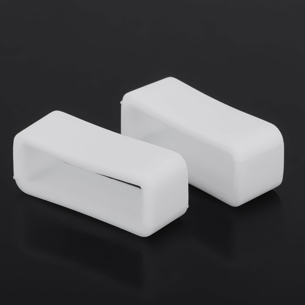 2X 5PCS rubber belt ring rubber belt ring watch accessories 22mm White