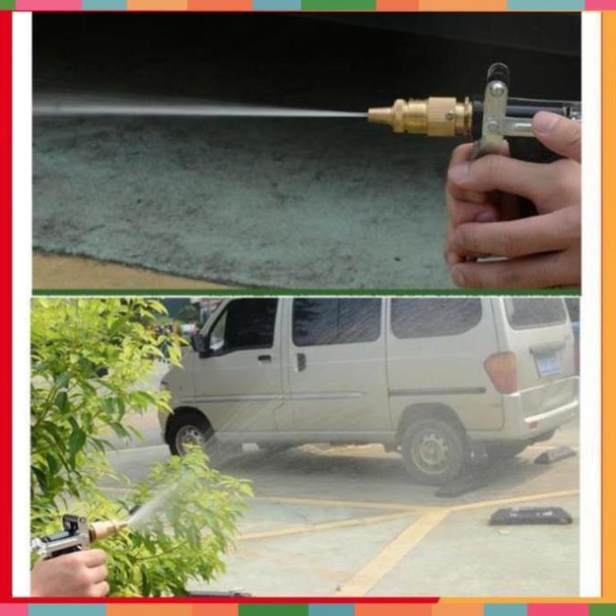 Bộ dây vòi xịt nước tưới cây rửa xe,tăng áp 3 lần, loại 3-5m 206846