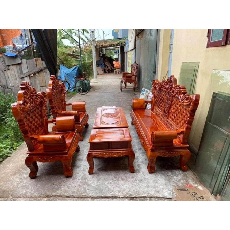 Bộ bàn ghế hoàng gia gỗ xà cừ đỏ