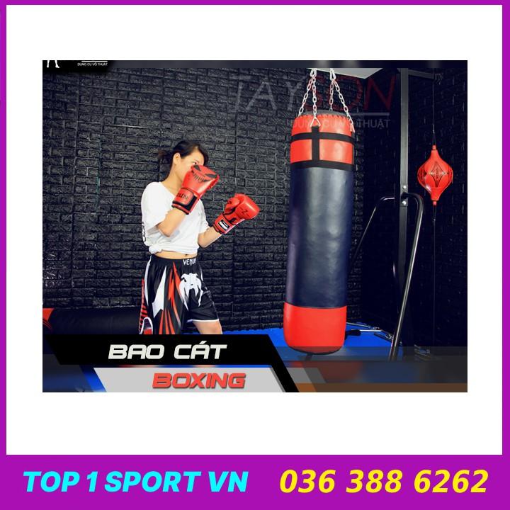 Bao cát đấm bốc boxing treo tường đã nhồi hoàn thiện dày 3 lớp siêu bền tặng kèm găng boxing Zooboo cao cấp thế hệ mới