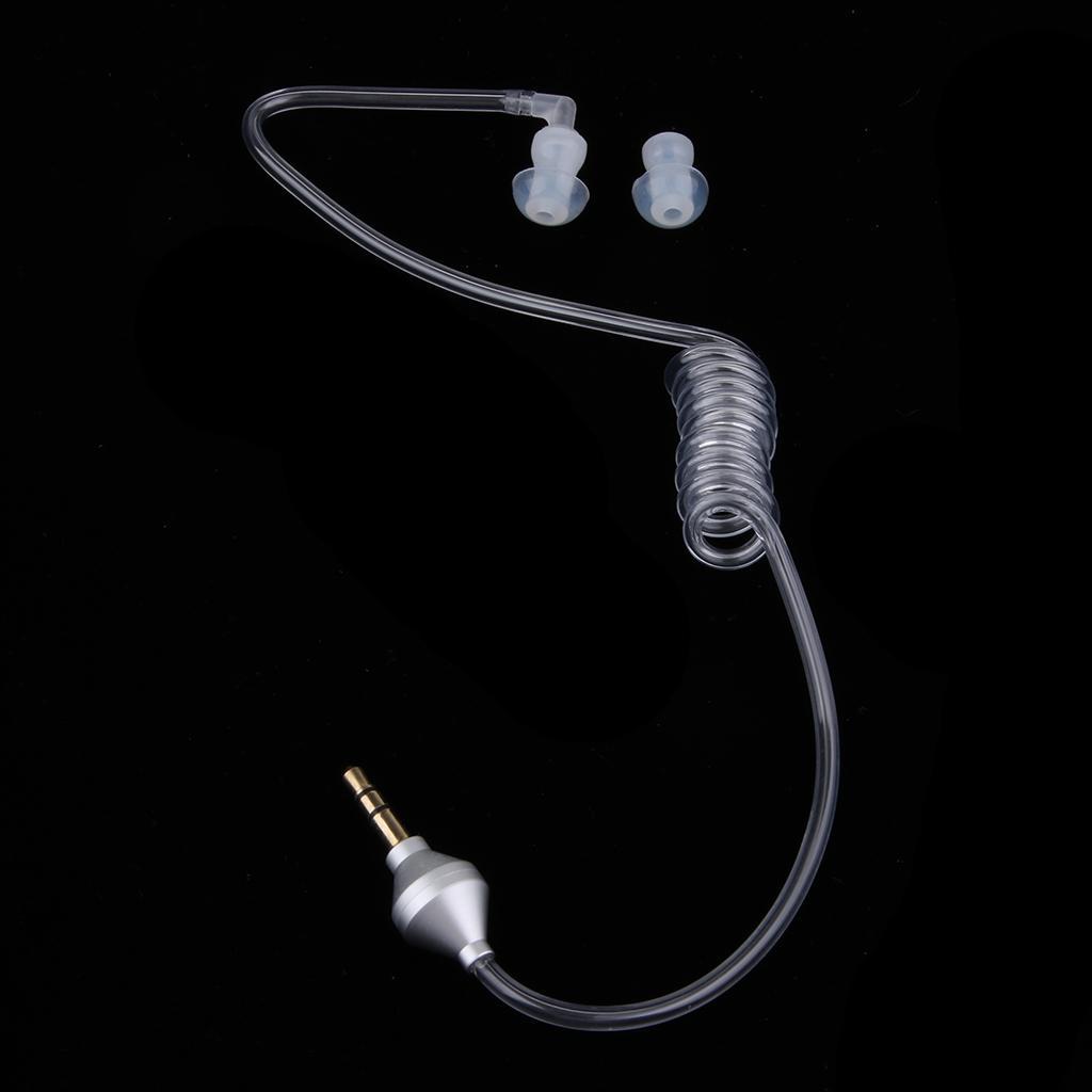 2 Acoustic Tube Headsets Mic PTT Earpieces