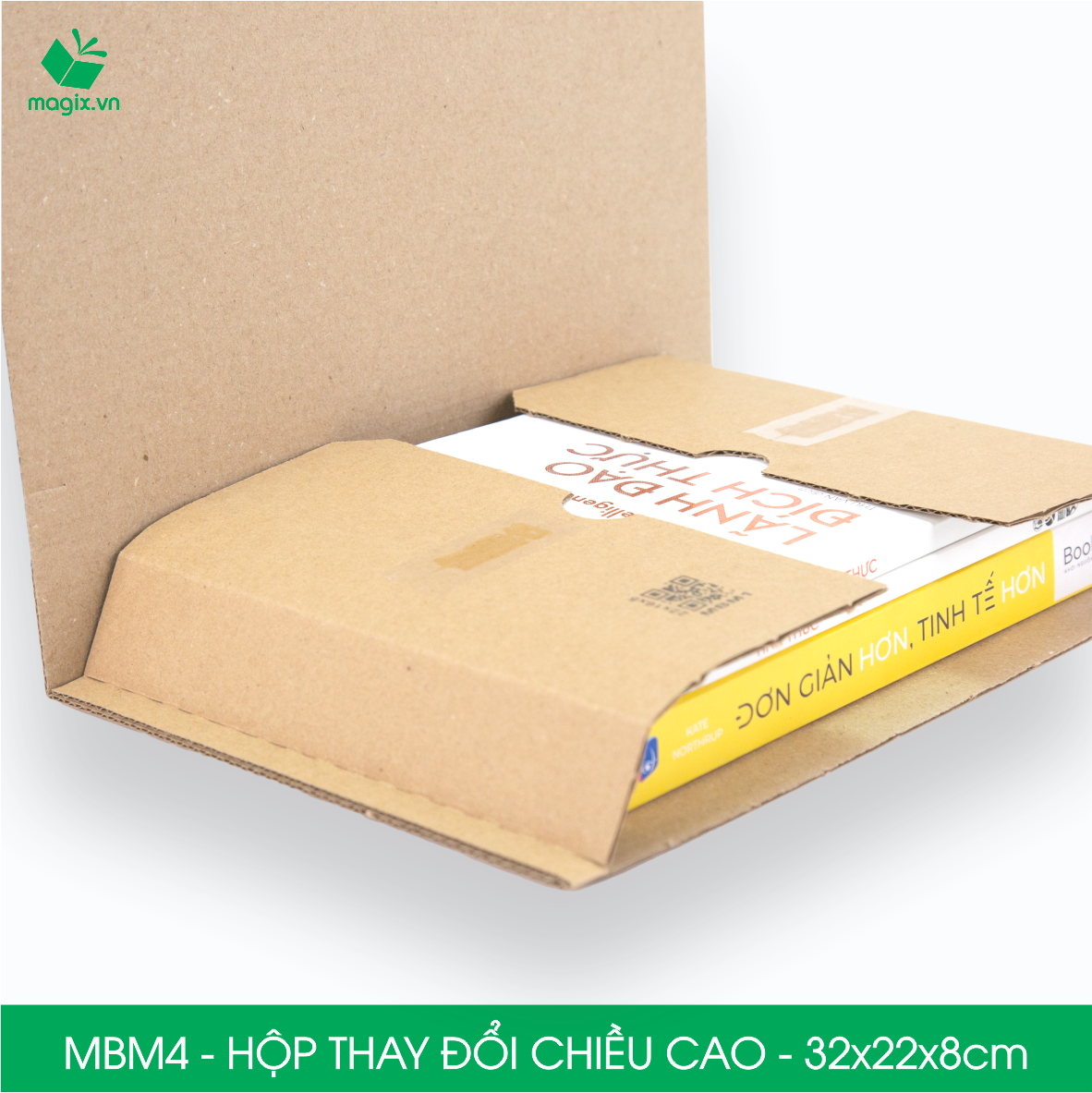 MBM4 - 32x22x8cm - Combo 20 Hộp carton thay đổi chiều cao - Thùng carton đóng hàng