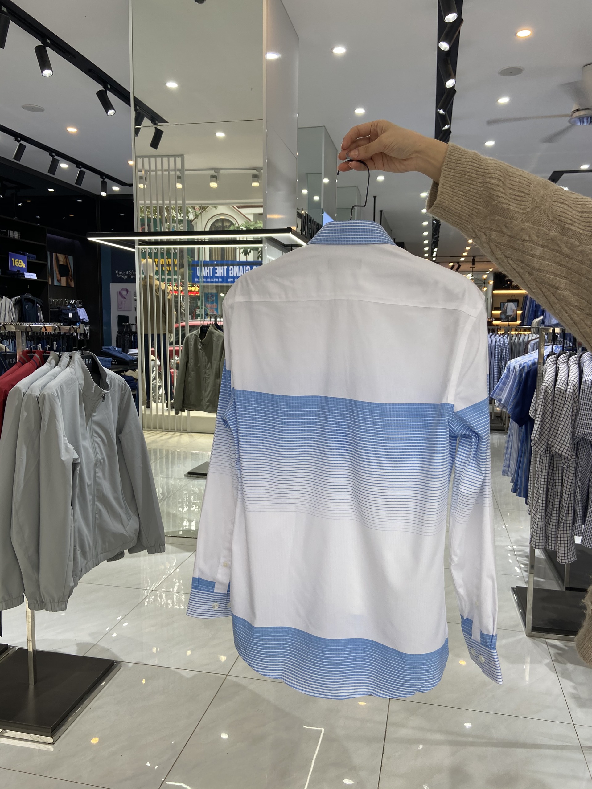 OWEN - Áo sơ mi nam dài tay dáng SLIMFIT sợi Tre - Mã AS23305D