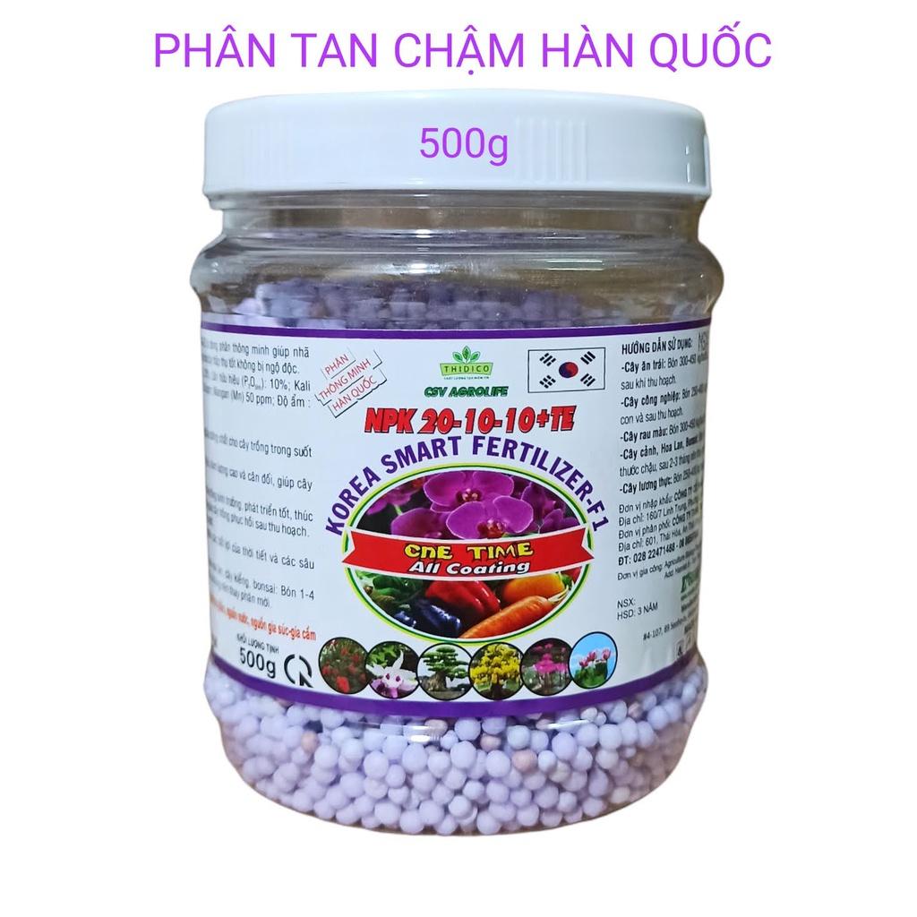 Phân tan chậm thông minh Hàn Quốc Agrolife 20-10-10+TE 500gr Cho Lan,Cây kiểng, cây nông nghiệp