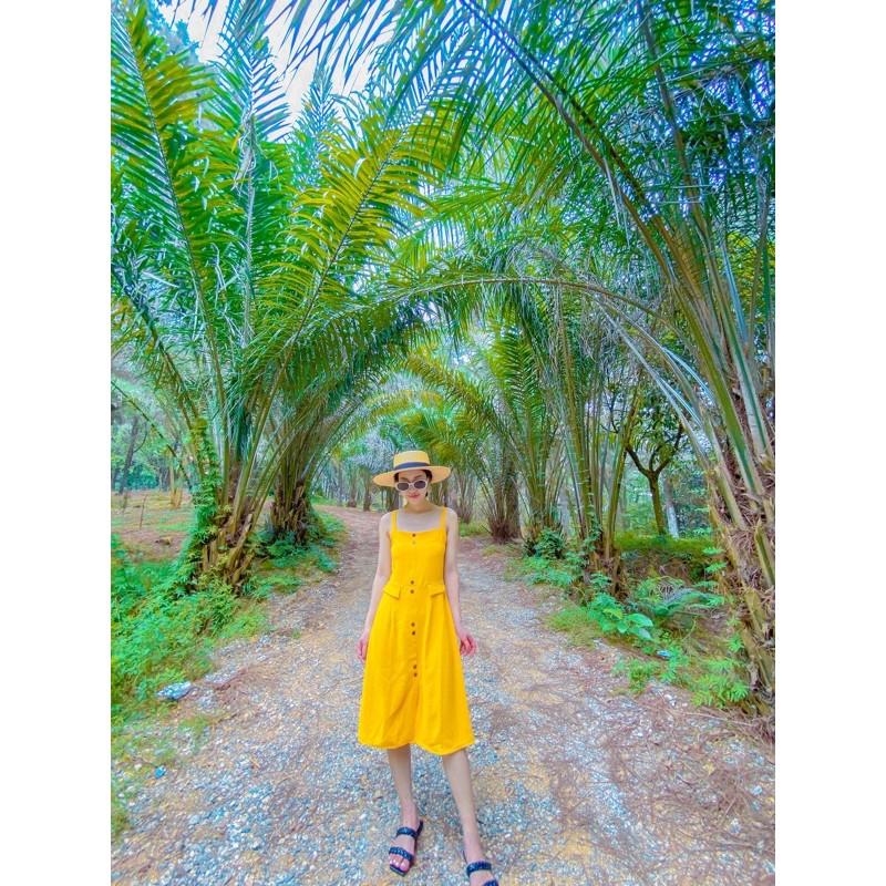 Đầm 2 dây túi giả hàng tk đẹp độc