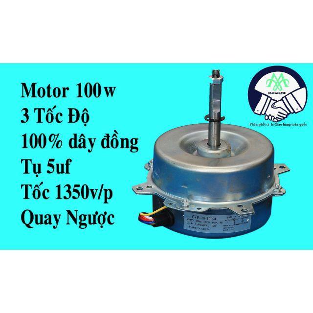 Motor quạt hơi nước Motor quạt điều hoà 100w 3 tốc độ lõi đồng nguyên chất