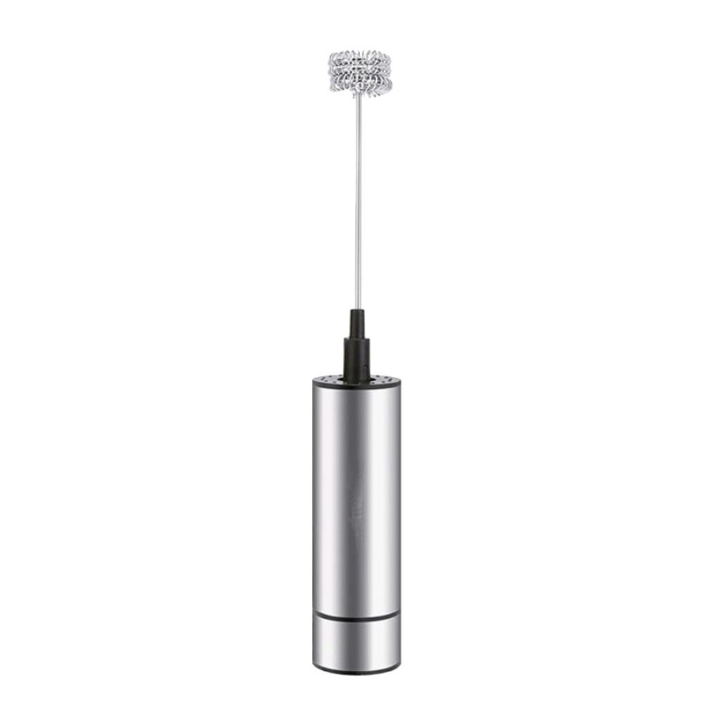 Stainless Steel Electric Handheld Milk Frother - Triple Spring Whisk Head
