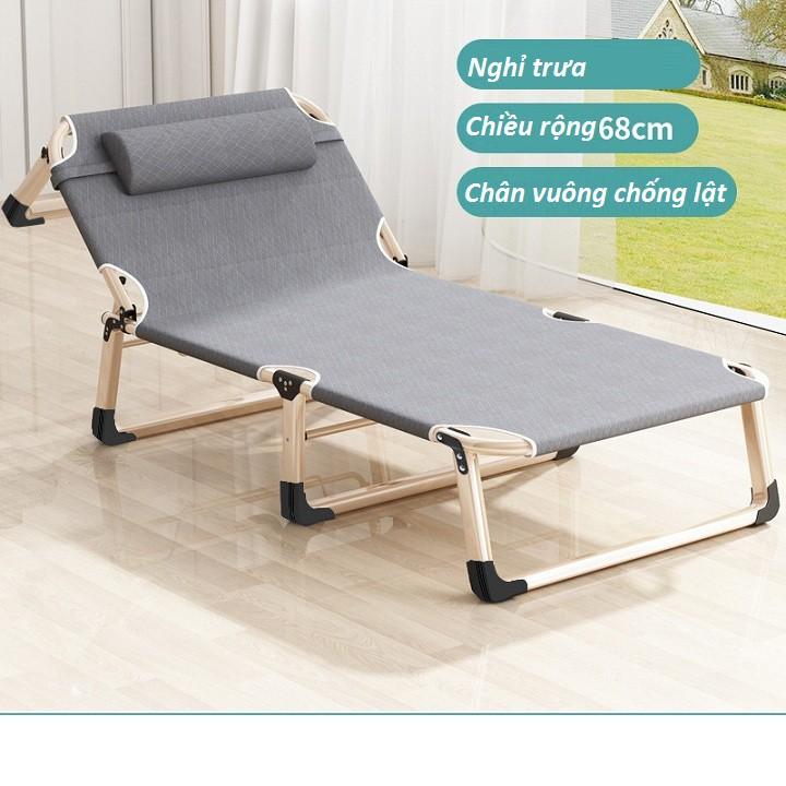 Giường gấp 4 chân 195*68*30 cm - Giường xếp ngủ trưa - giường gấp văn phòng