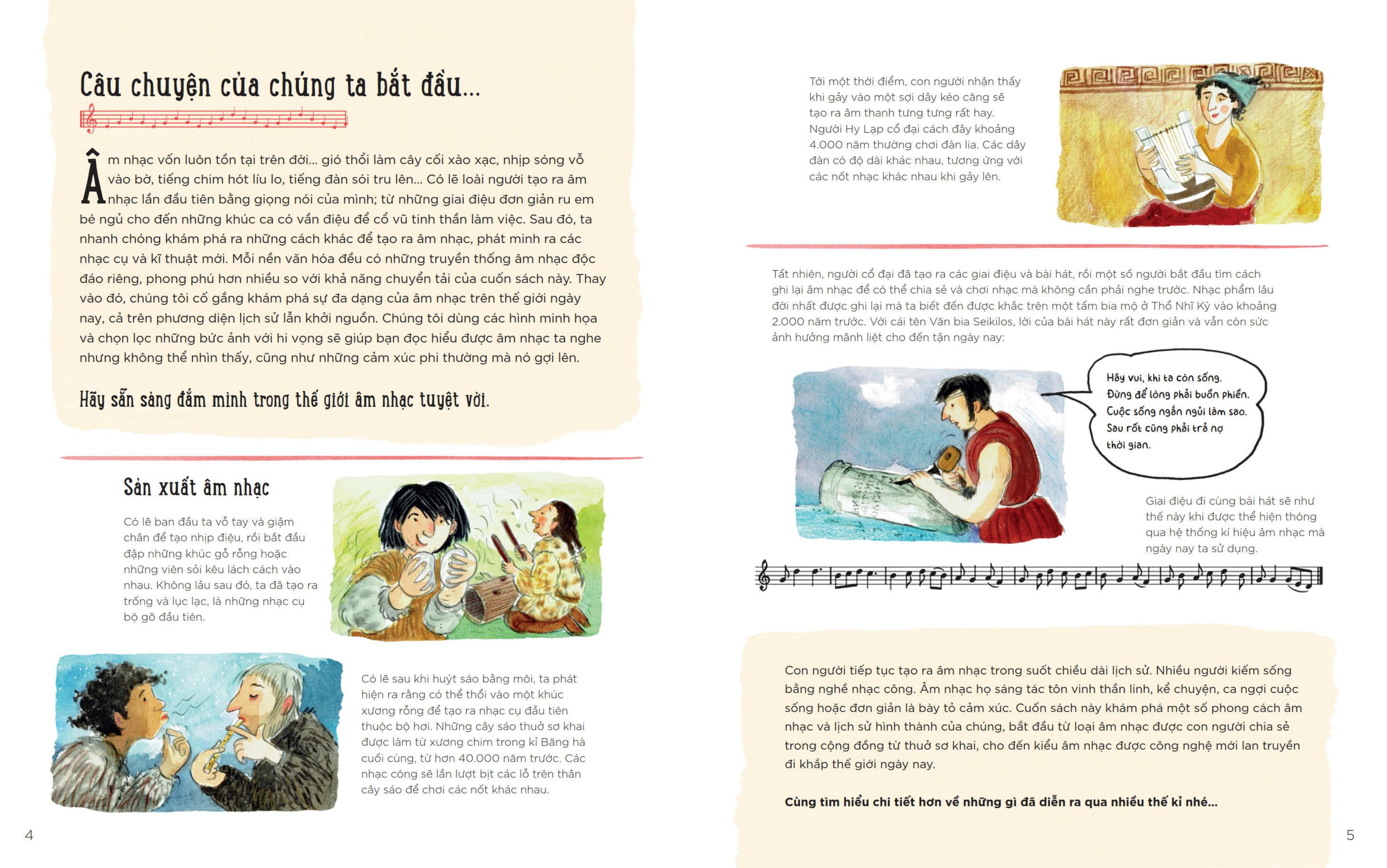 Sách - Câu Chuyện Âm Nhạc - Lịch Sử Âm Nhạc Dành Cho Trẻ Em - Bìa Cứng