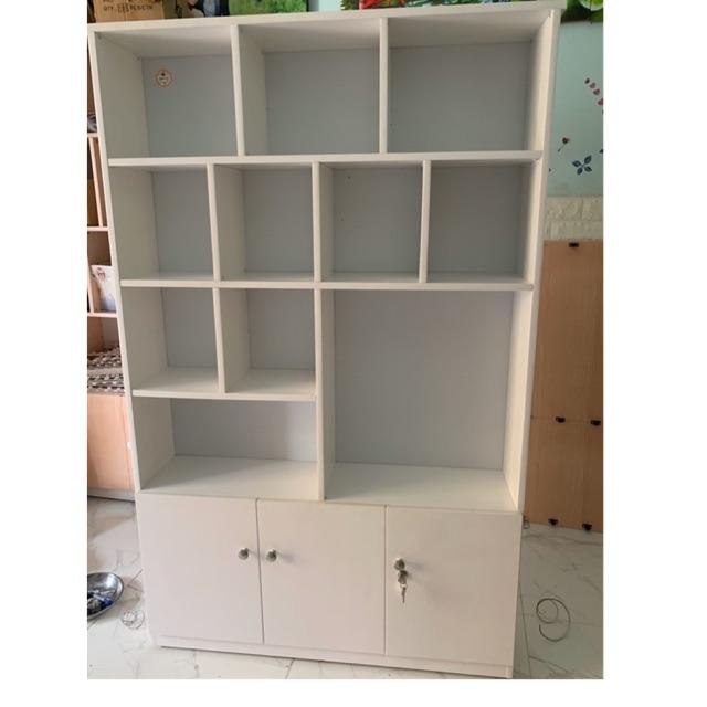 Kệ trưng bày,kệ sách nhựa đài loan trắng 125x180 cm