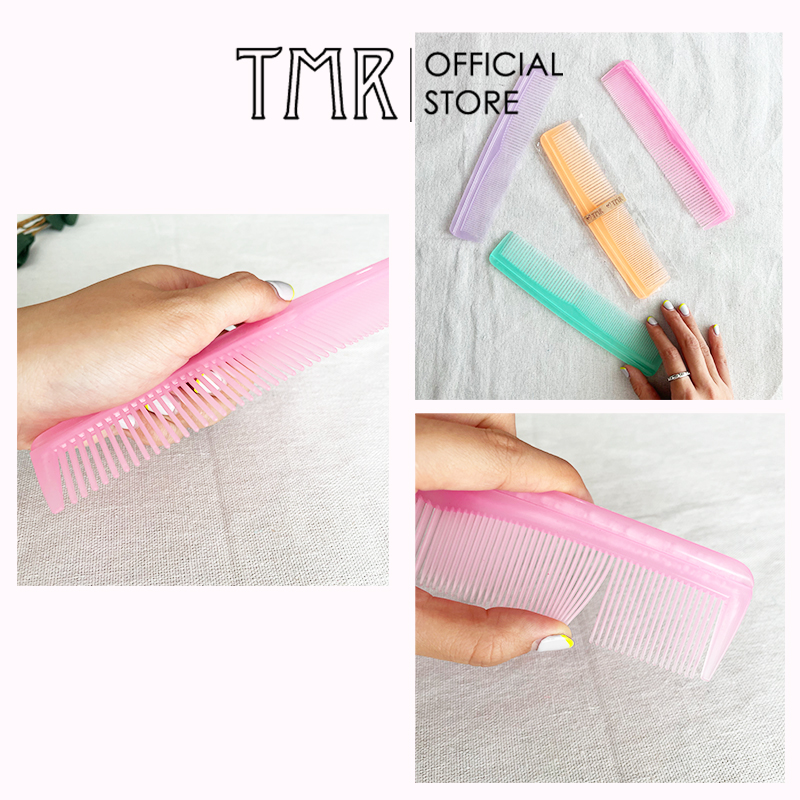 TMR-Lược nhựa chải tóc 2 răng tiện dụng,4 Màu
