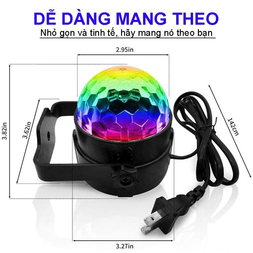 Đèn Led Xoay Trang Trí 7 Màu Cảm Ứng Theo Nhạc Vũ Trường , Đèn Sân Khấu Dành cho Dân Bay