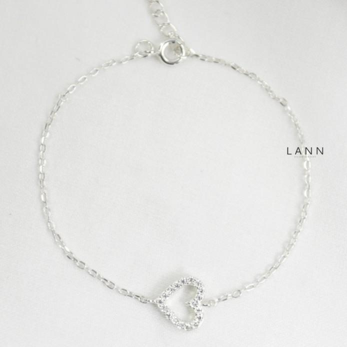 Lắc Tay Tim Đá Line S925 LANN