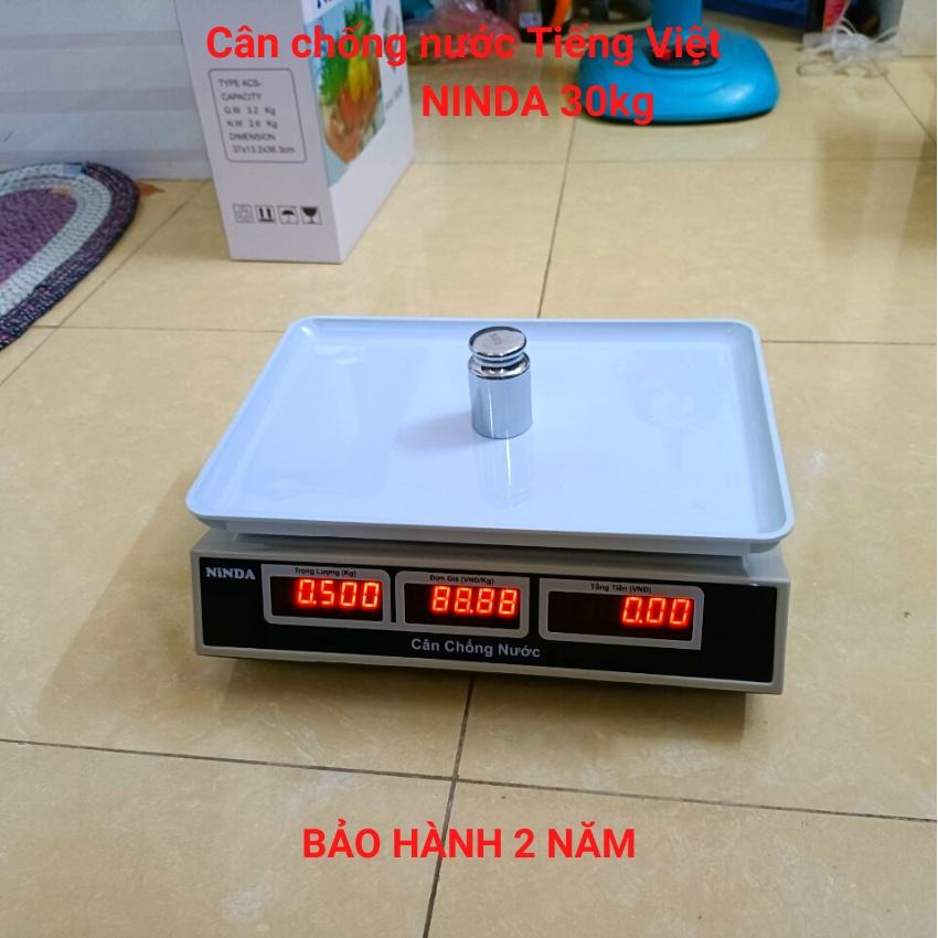 Cân tính tiền chống nước NINDA ( 30kg ) dùng cho bán hàng hải sản,nhà hàng