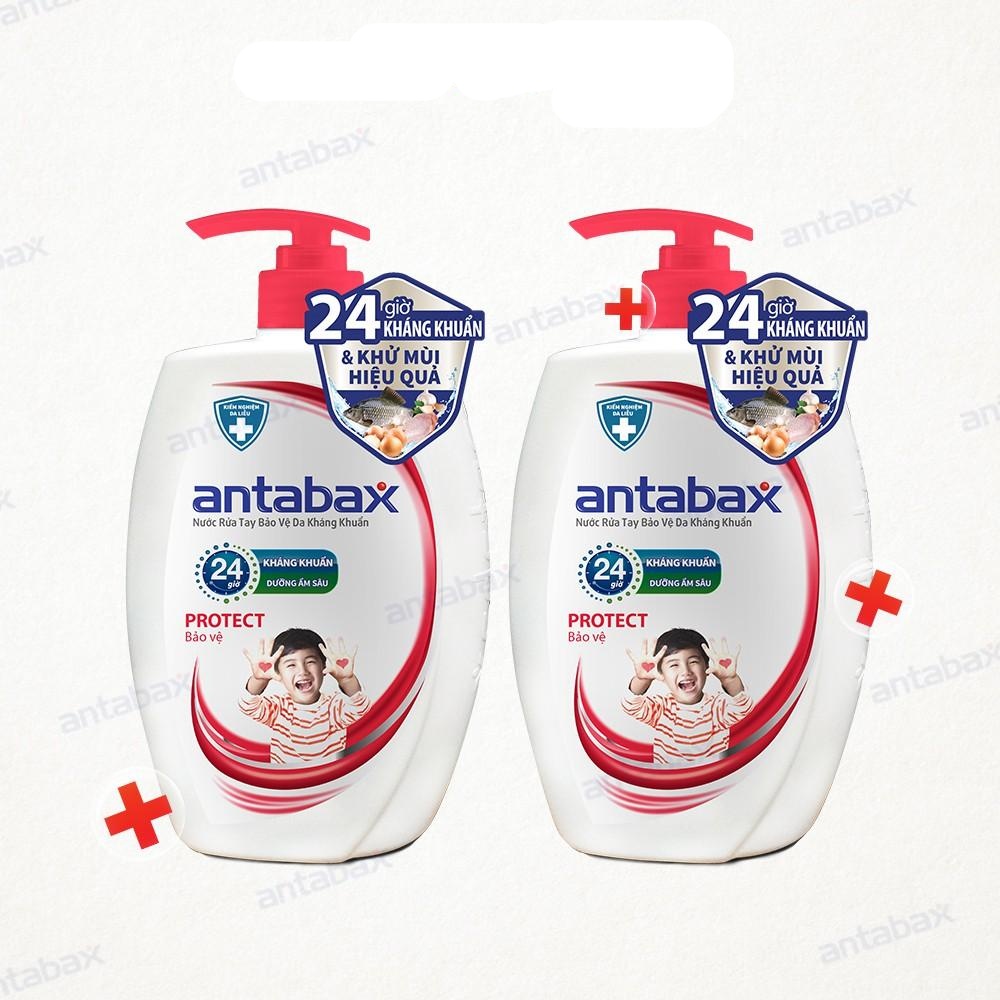 Combo 2 Nước Rửa Tay Bảo Vệ Da Kháng Khuẩn Antabax Protect Bảo Vệ 250ml