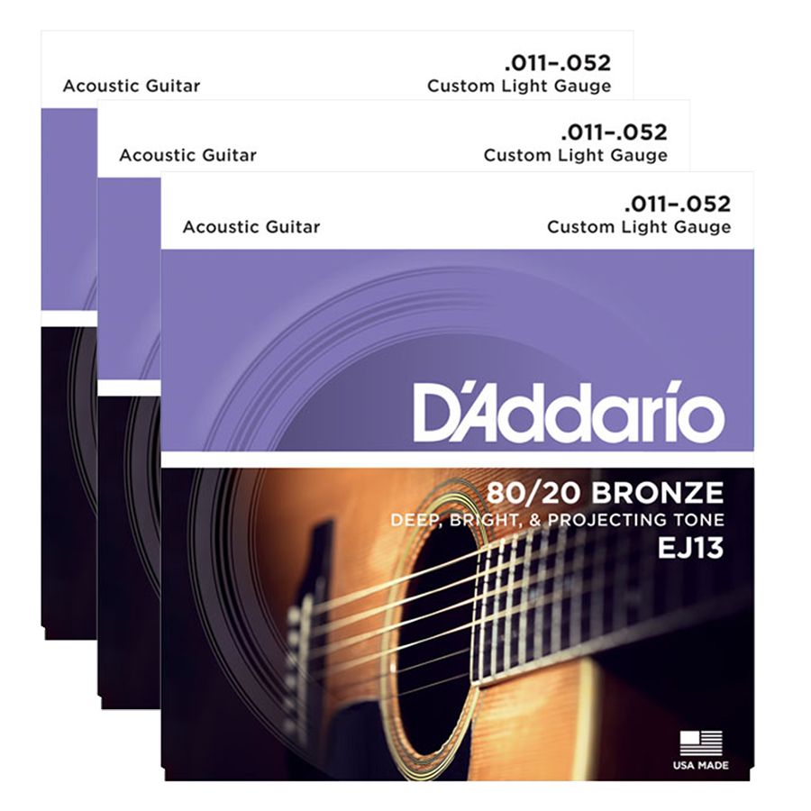 D'addario EJ13 - Dây đàn acoustic D'addario EJ13 kèm tay quay thay dây + 3 móng gảy kích thước khác nhau