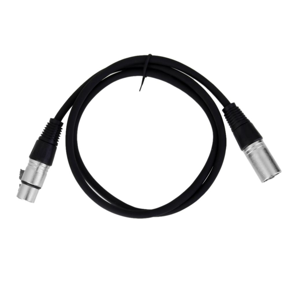 2 X XLR Male Female 3pin MIC Shielded Microphone Audio Cable Plug 0.5M 1M