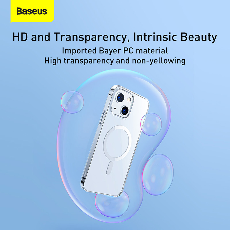 Ốp Lưng Nhựa Cứng Baseus Crys Magnetic Phone Case For iP13 (hàng chính hãng)