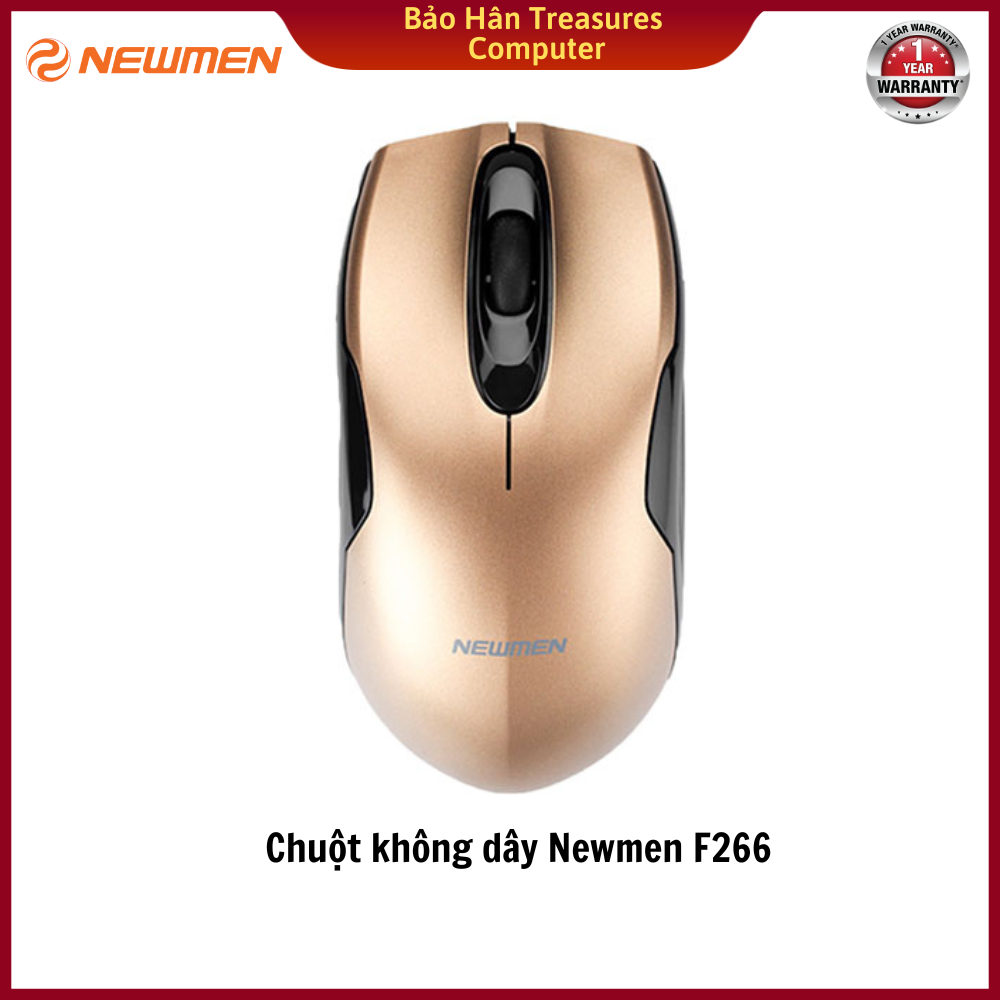 Chuột máy tính không dây Newmen F266 2.4Ghz Chú báo tự do - Hàng Chính Hãng