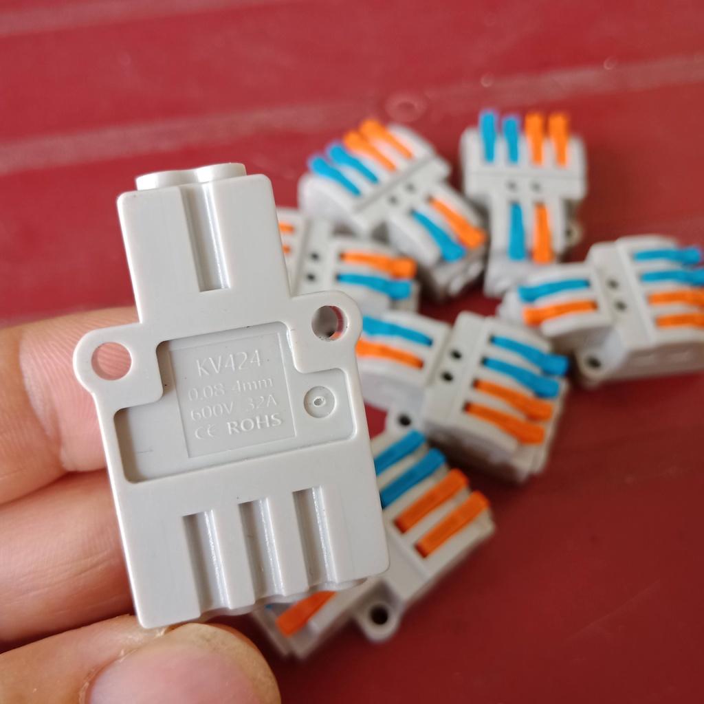 Combo 5 cút nối dây điện KV774 không cần kìm bấm, loại 2 ra 4 và loại 2 ra 6