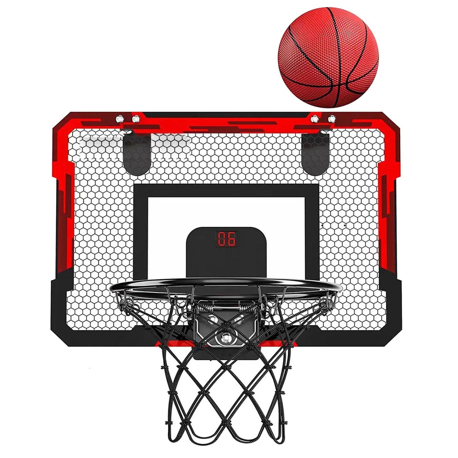 Mini Basketball Hoop Set Wall Mounted Portable Toy Door Game for Kids Adults