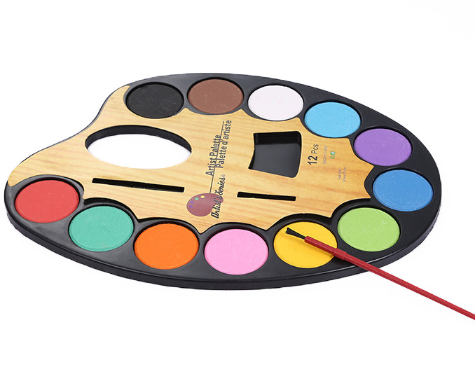 Bộ Palette 12 Màu Nước Water Color Cao Cấp Size Nhỏ/Vừa/Lớn Tặng Bút Lông Cọ Vẽ Pha Màu Tiện Dụng - Bộ Palette Màu Nước Chuyên dụng Tiện Dụng 12 Màu Sắc Chất Lượng Vượt Trội - Hàng Chính Hãng VinBuy