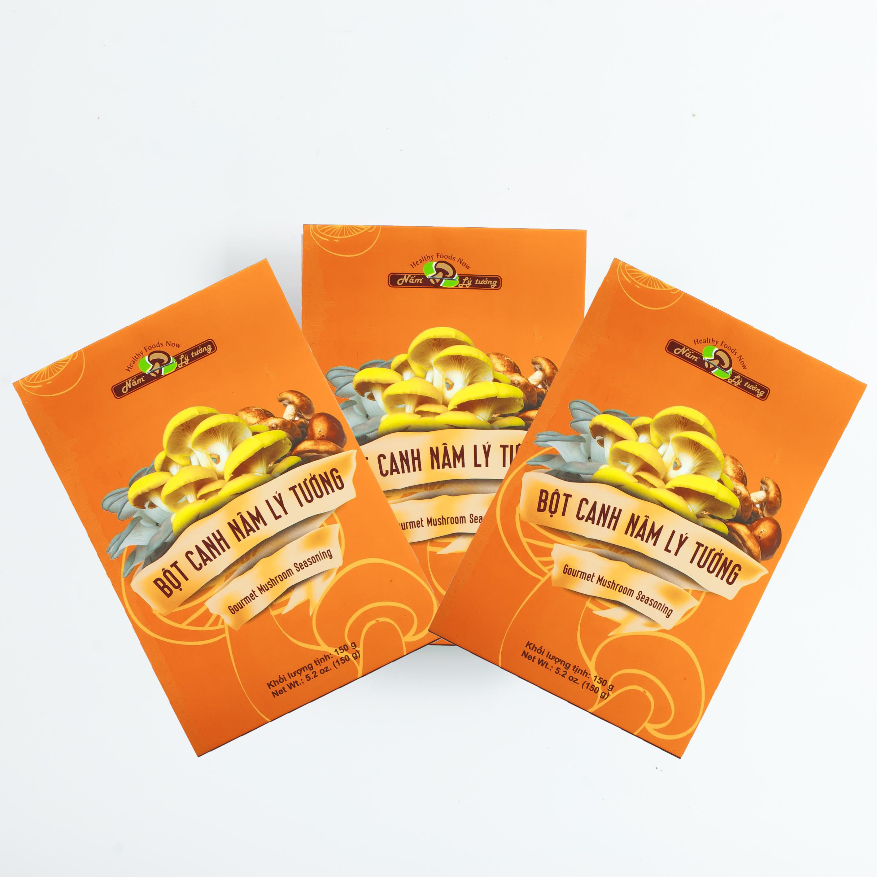 Bột Canh Nấm Lý Tưởng 150g, Bột Canh Được Làm Từ Các Loại Nấm Tán Mịn