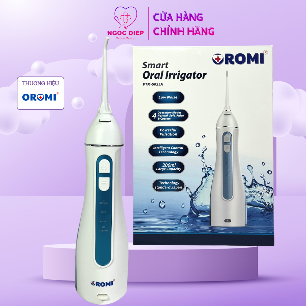 Máy tăm nước cầm tay OROMI VTM-5025A chống thấm nước IPX7 - Vệ sinh răng miệng công nghệ mới